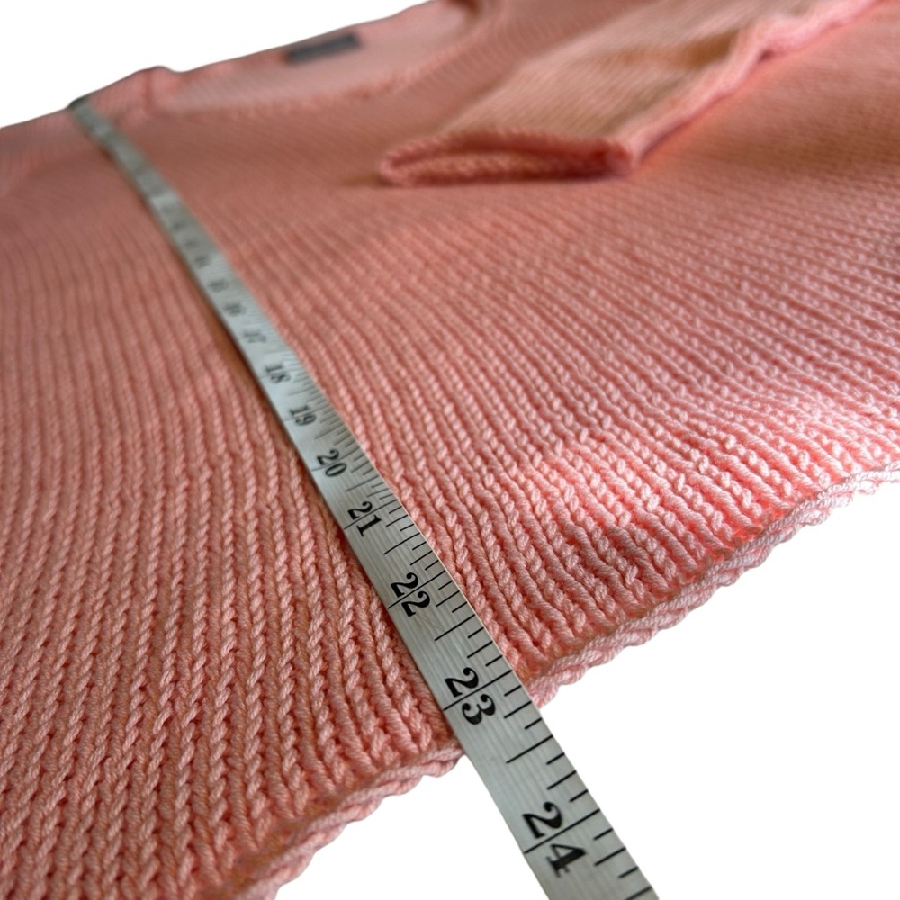 Wooden Ships Lightweight V Neck Knit Sweater Blush Coral Slouchy S M - Picture 9 of 10